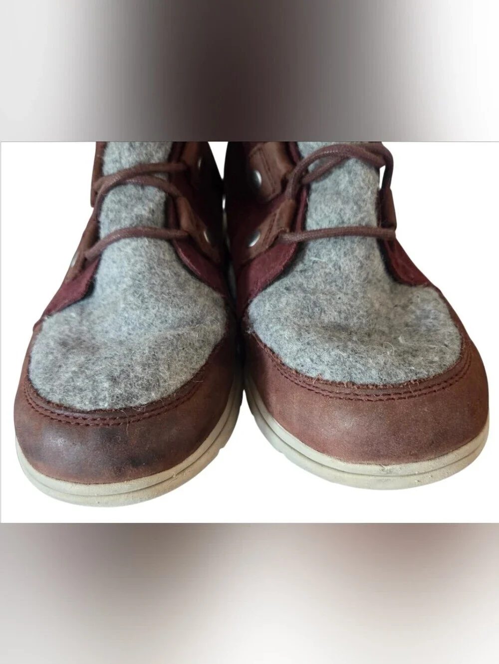 Sorel Explorer Explorer Joan Waterproof Suede Leather & Felt Red Boots Size 11
